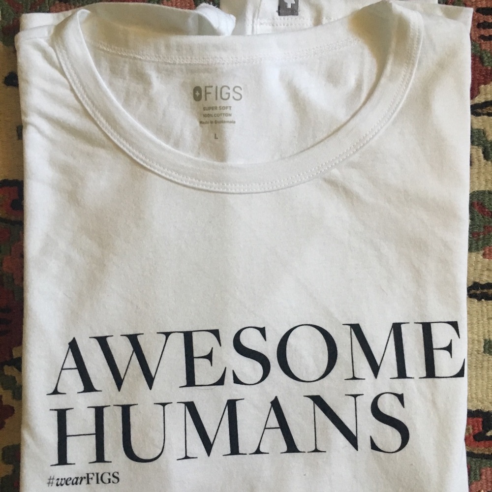 Men’s Figs Long Sleeve Awesome Humans T-shirt